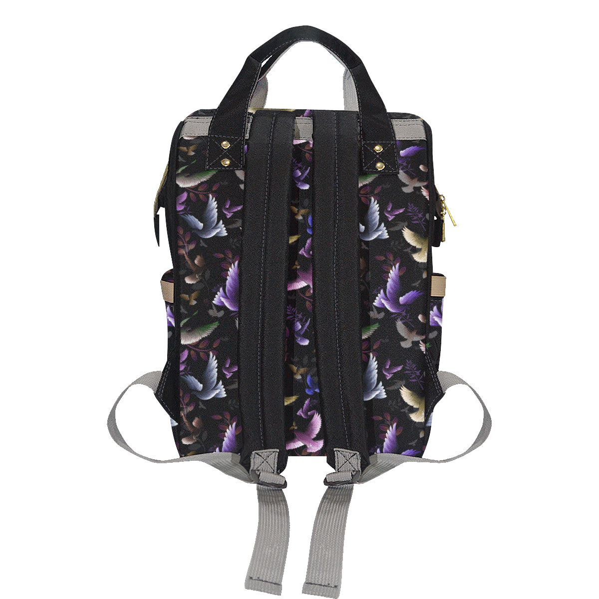 Pigeon Pattern Print Design 01 Diaper Bag Backpack
