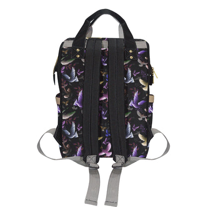 Pigeon Pattern Print Design 01 Diaper Bag Backpack