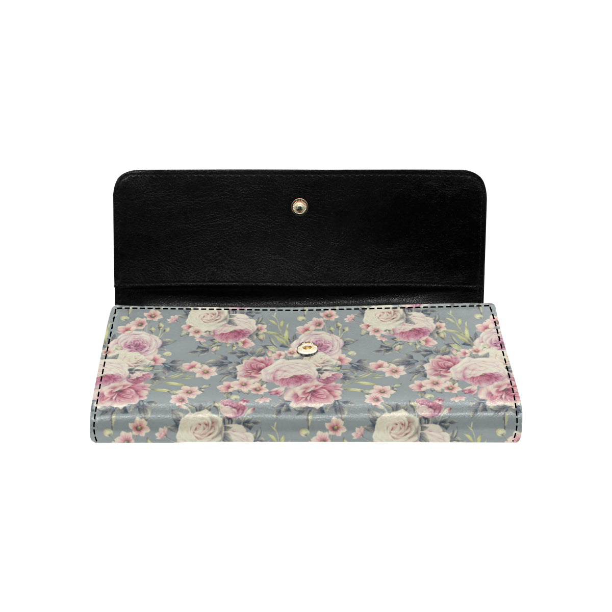 Peony Pattern Print Design PE05 Women's Trifold Wallet