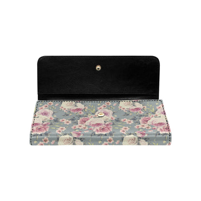 Peony Pattern Print Design PE05 Women's Trifold Wallet