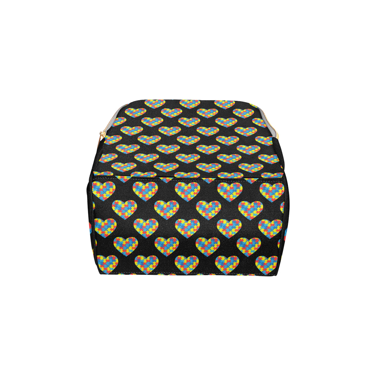 Autism Awareness Heart Design Print Diaper Bag Backpack