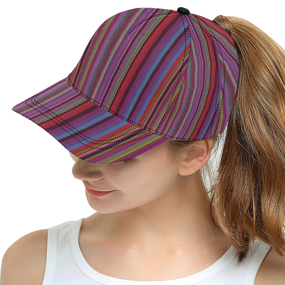 Serape Stripe Print Snapback Cap