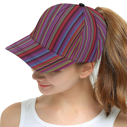 Serape Stripe Print Snapback Cap