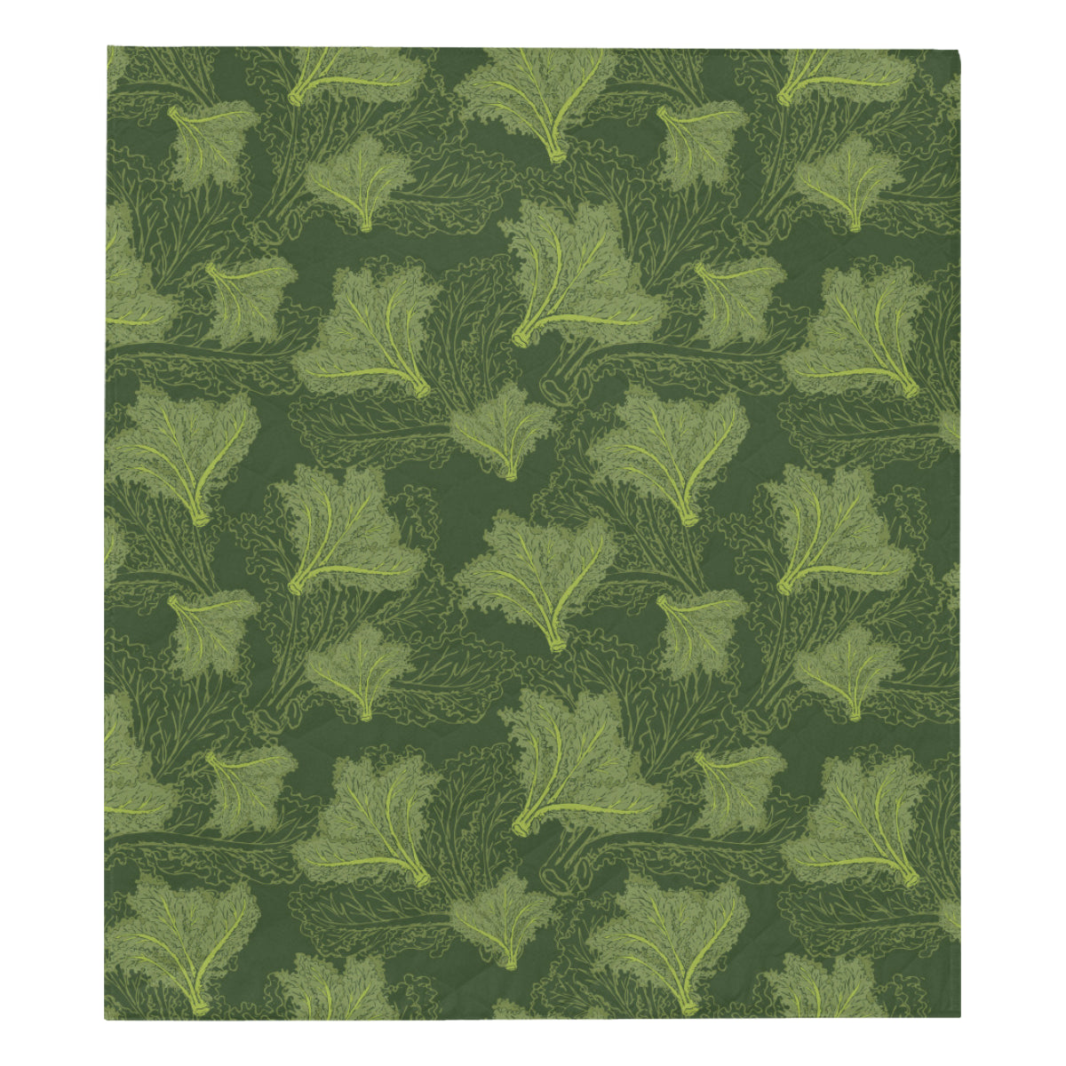 Kale Pattern Print Design 01 Premium Quilt