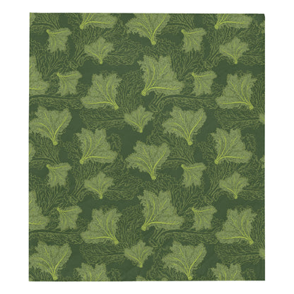Kale Pattern Print Design 01 Premium Quilt