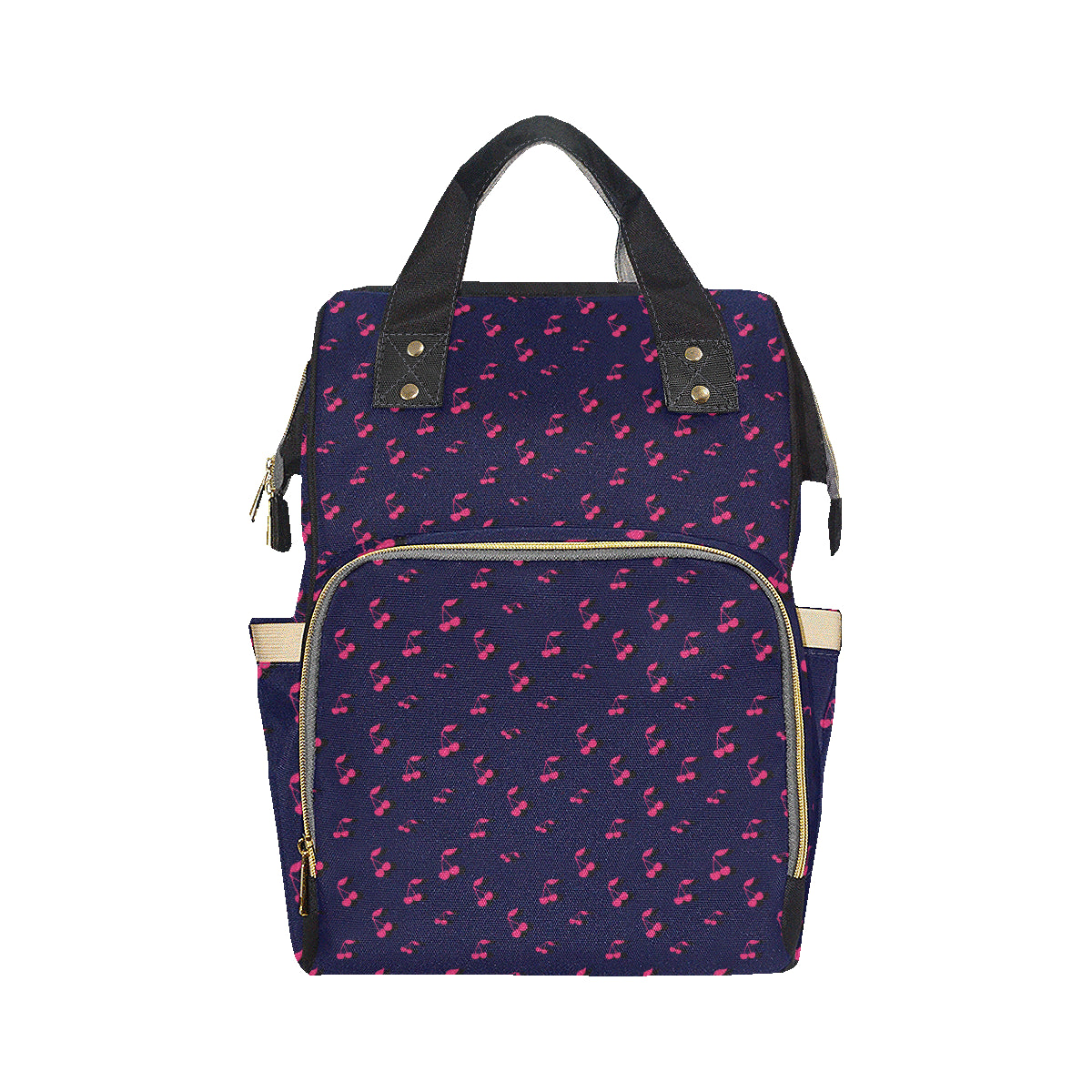 Cherry Pattern Print Design 02 Diaper Bag Backpack
