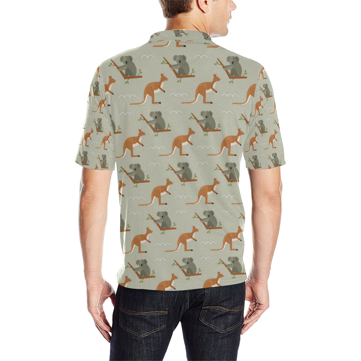 Koala Pattern Print Design 03 Men Polo Shirt