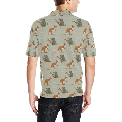 Koala Pattern Print Design 03 Men Polo Shirt