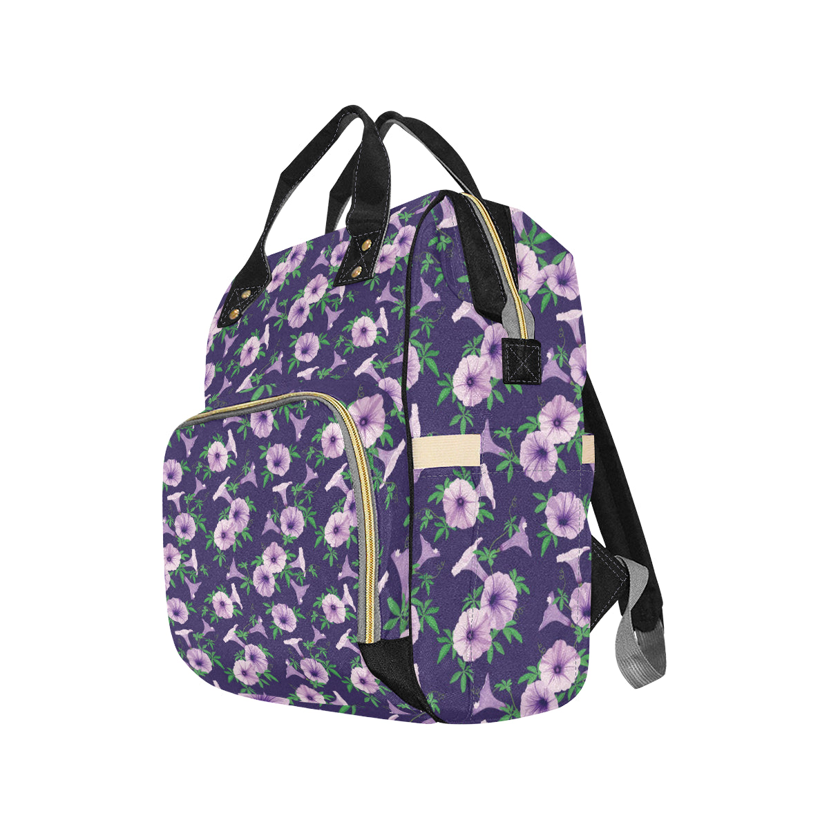 Morning Glory Pattern Print Design MG01 Diaper Bag Backpack
