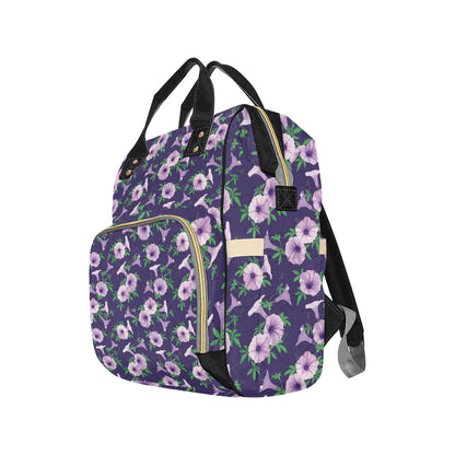 Morning Glory Pattern Print Design MG01 Diaper Bag Backpack