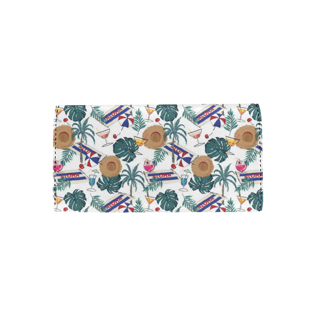 Aloha Hawaii Beach Pattern Print Design 04 Women's Trifold Wallet