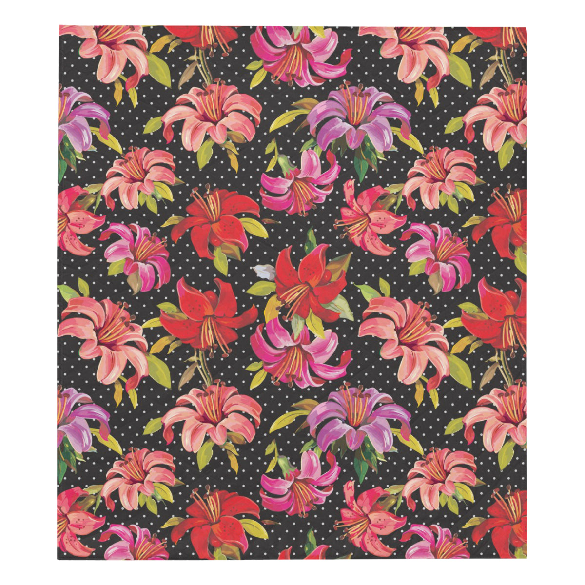 Lily Pattern Print Design LY012 Premium Quilt