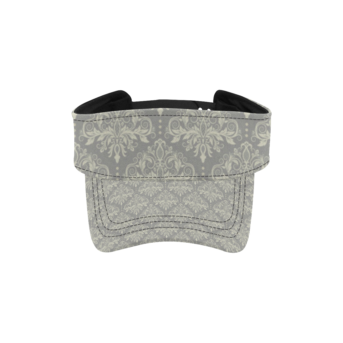 Damask Grey Elegant Print Pattern Unisex Sun Visor