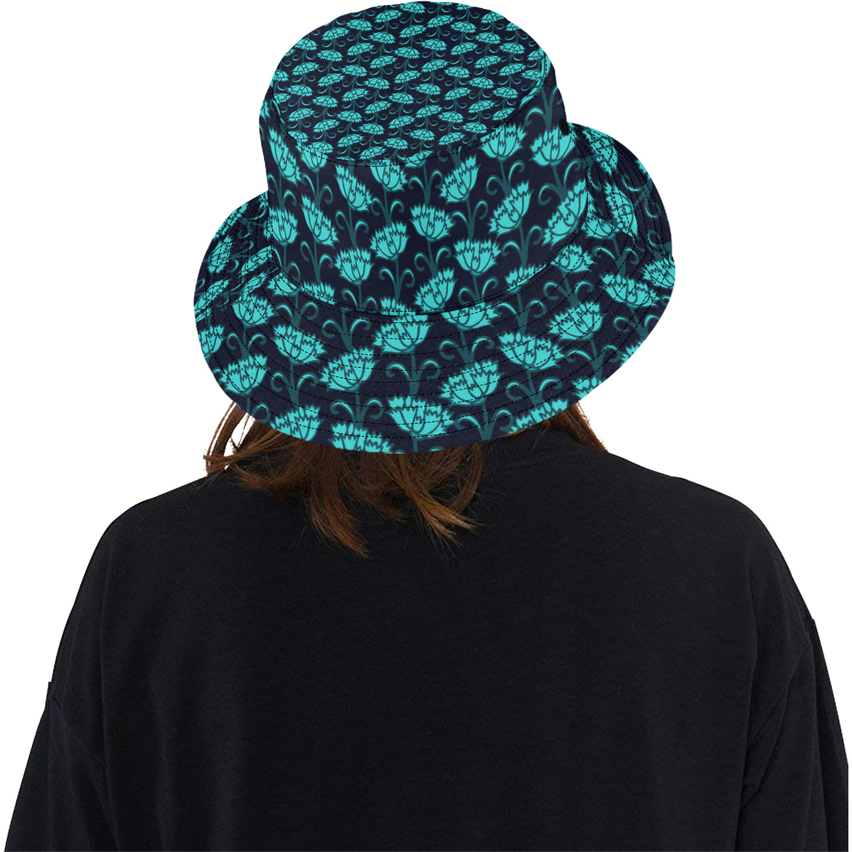 Carnations Pattern Print Design CN06 Unisex Bucket Hat