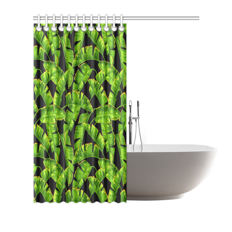 Banana Leaf Pattern Print Design BL06 Shower Curtain