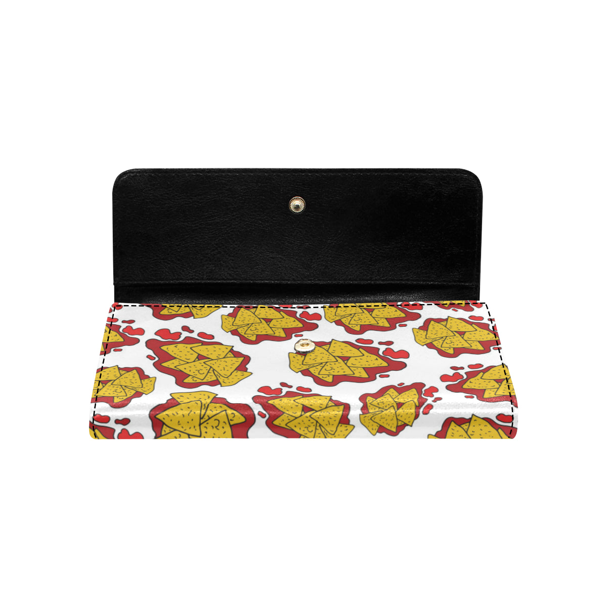Nachos Pattern Print Design A03 Women's Trifold Wallet