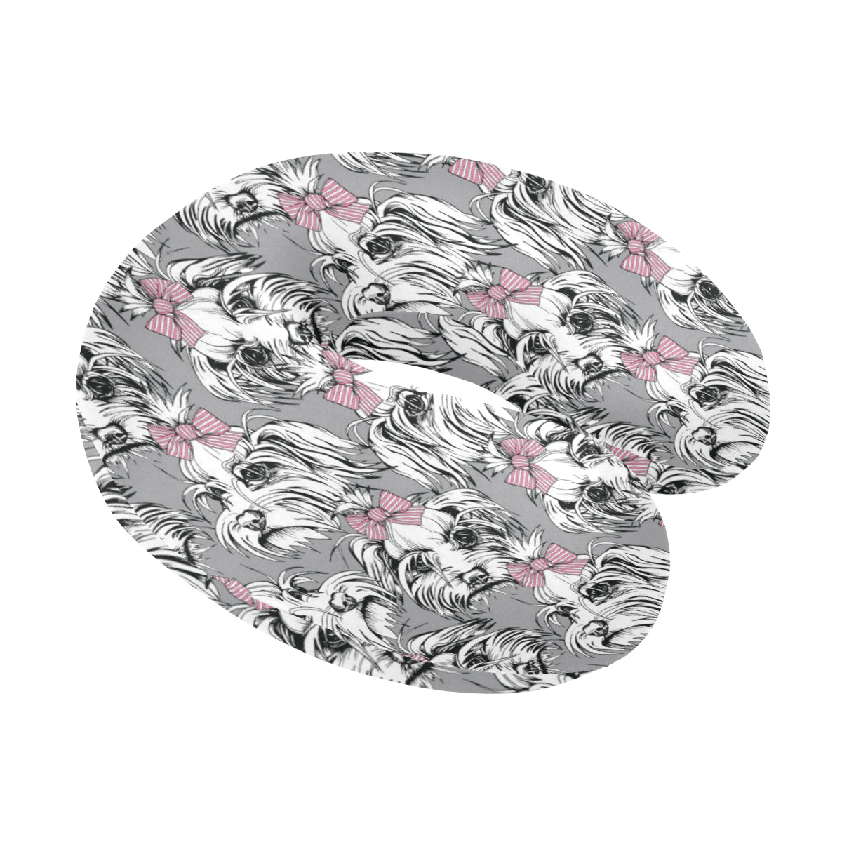 Maltese Pattern Print Design 01 U-Shaped Travel Neck Pillow