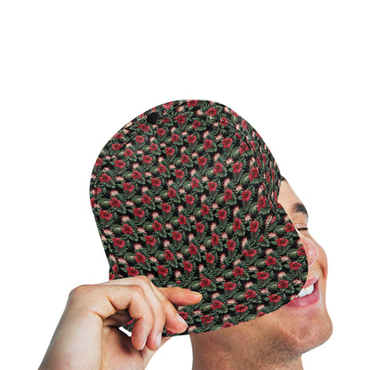 Flower Hawaiian Red Hibiscus Design Print Snapback Cap