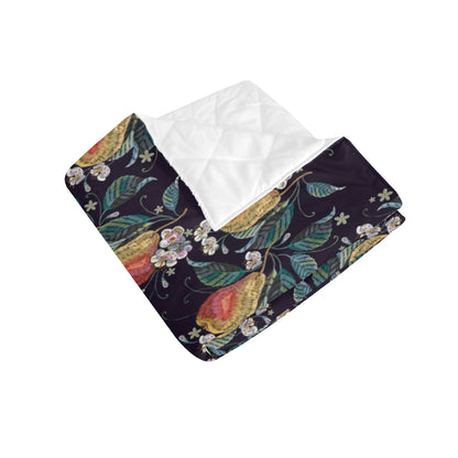 Pear Pattern Print Design PE02 Premium Quilt