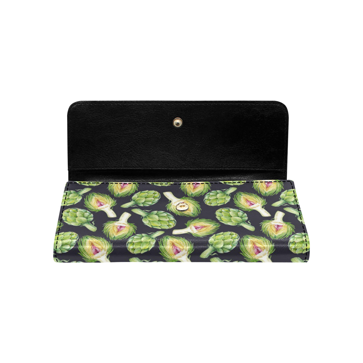 Artichoke Pattern Print Design 01 Women's Trifold Wallet