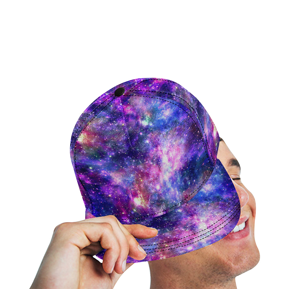 Galaxy Night Stardust Space Print Snapback Cap