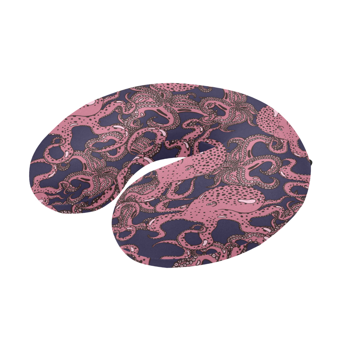 Octopus Pattern Print Design A03 U-Shaped Travel Neck Pillow