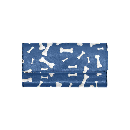 Dog Bone Pattern Print Design 03 Women's Trifold Wallet