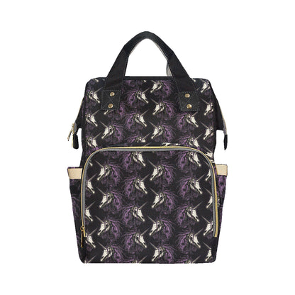 Unicorn Skull head Diaper Bag Backpack