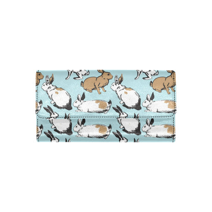 Rabbit Pattern Print Design RB018 Women's Trifold Wallet
