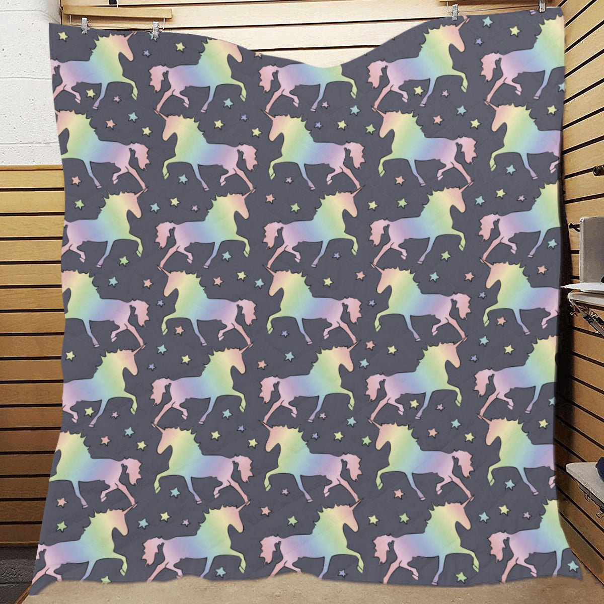 Rainbow Pattern Print Design A05 Premium Quilt