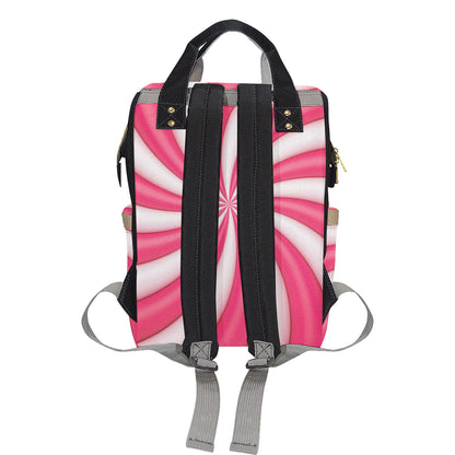 Vortex Twist Swirl Candy Print Diaper Bag Backpack