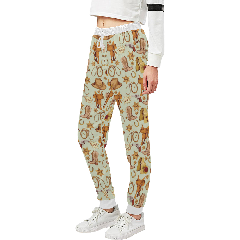 Western Cowboy Design Pattern Unisex Sweatpants