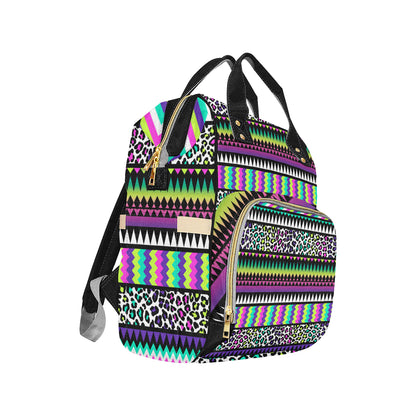 Animal Skin Aztec Rainbow Diaper Bag Backpack