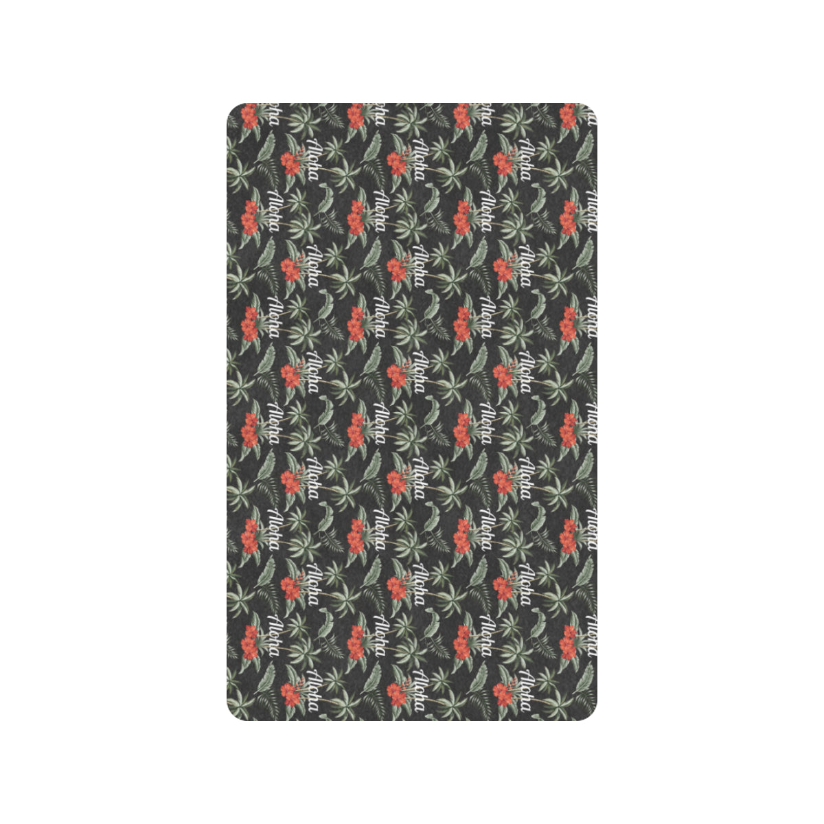 Aloha Palm Tree Design Themed Print Rubber Doormat