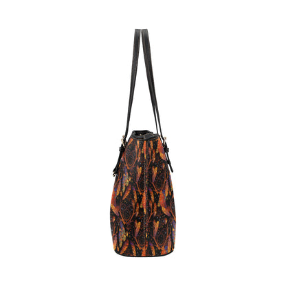 Dream Catcher Native American Design Leather Tote Bag