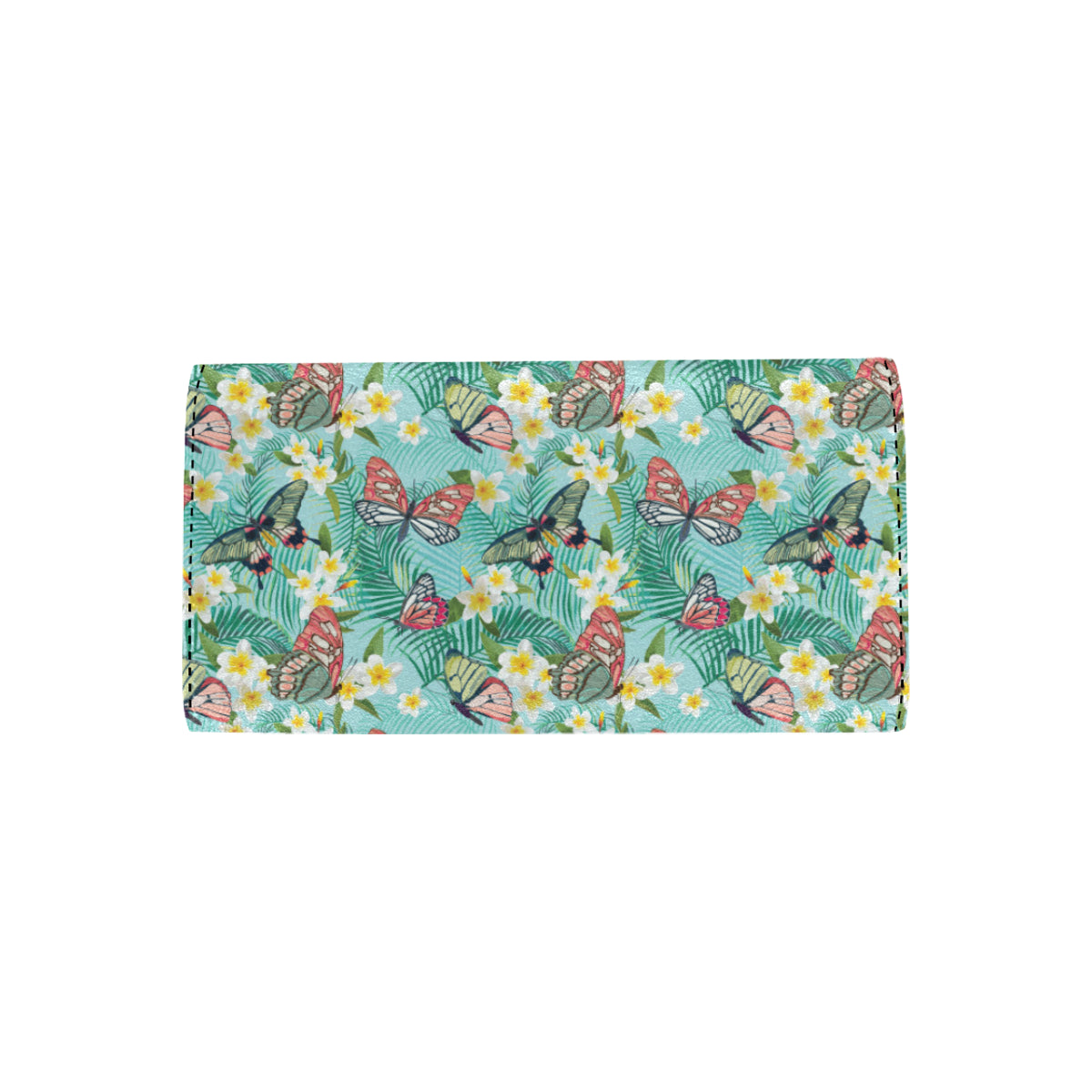 Butterfly Pattern Print Design 09 Women's Trifold Wallet
