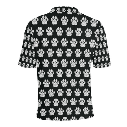 Paw Pattern Print Design A02 Men Polo Shirt
