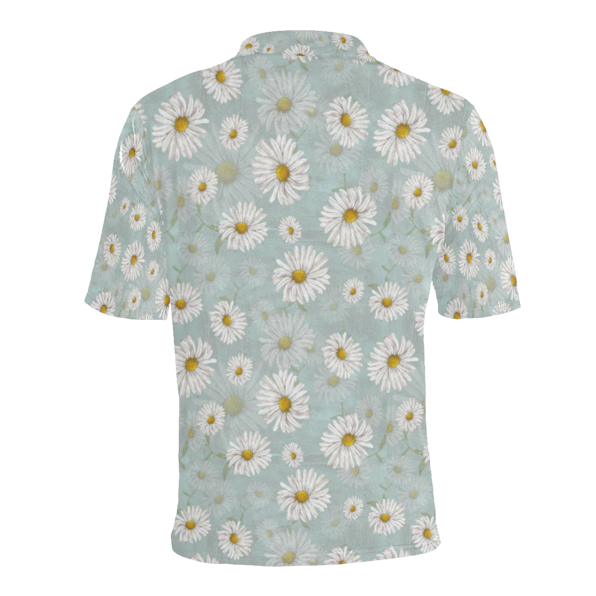 Daisy Pattern Print Design DS012 Men Polo Shirt