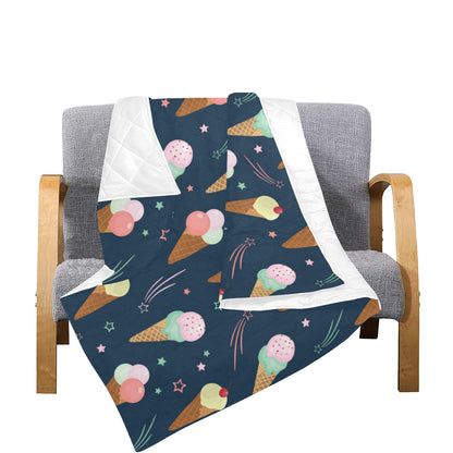 Ice Cream Pattern Print Design 04 Premium Quilt