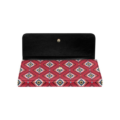 Aztec Pattern Print Design 10 Women's Trifold Wallet