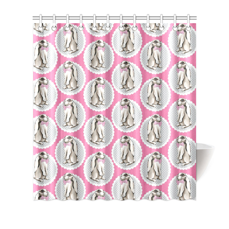 Rabbit Pattern Print Design RB019 Shower Curtain