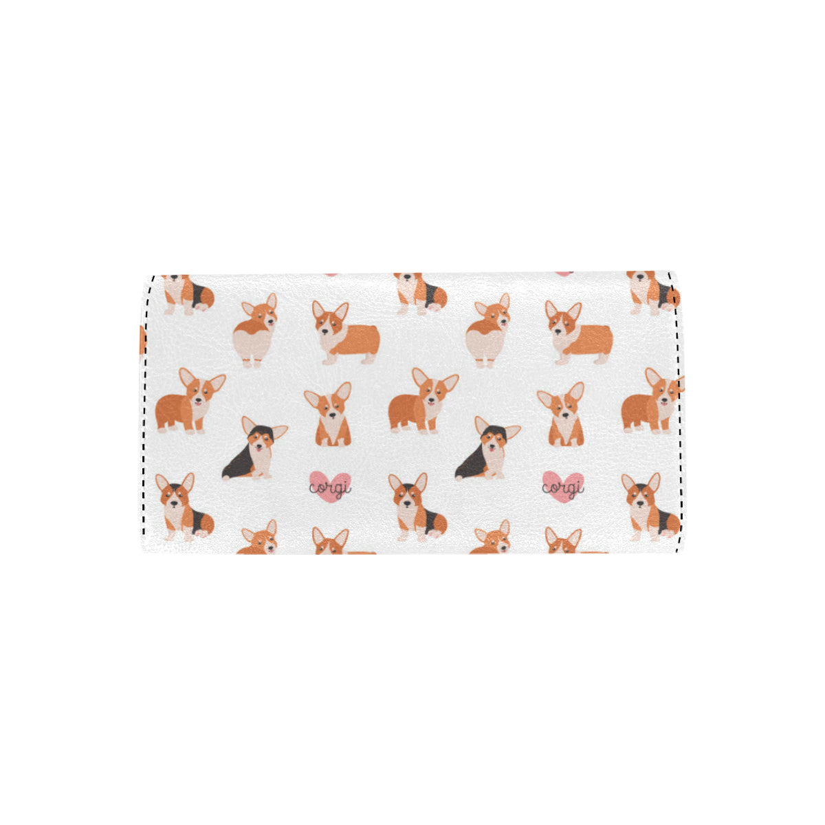Cardigan Welsh Corgis Pattern Print Design 02 Women's Trifold Wallet