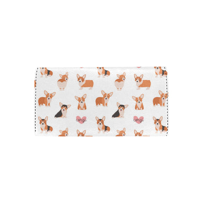 Cardigan Welsh Corgis Pattern Print Design 02 Women's Trifold Wallet