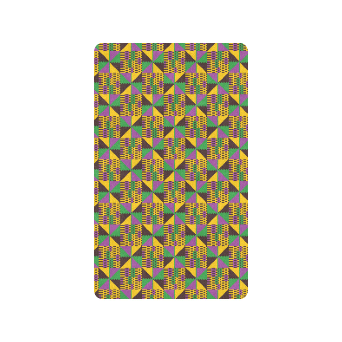 Kente Triangle Design African Print Rubber Doormat