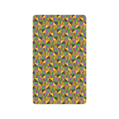 Kente Triangle Design African Print Rubber Doormat