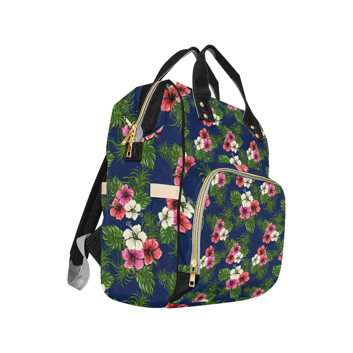 Hibiscus Pattern Print Design HB028 Diaper Bag Backpack