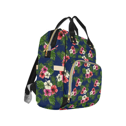 Hibiscus Pattern Print Design HB028 Diaper Bag Backpack