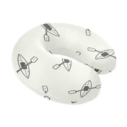Kayak Pattern Print Design 01 U-Shaped Travel Neck Pillow