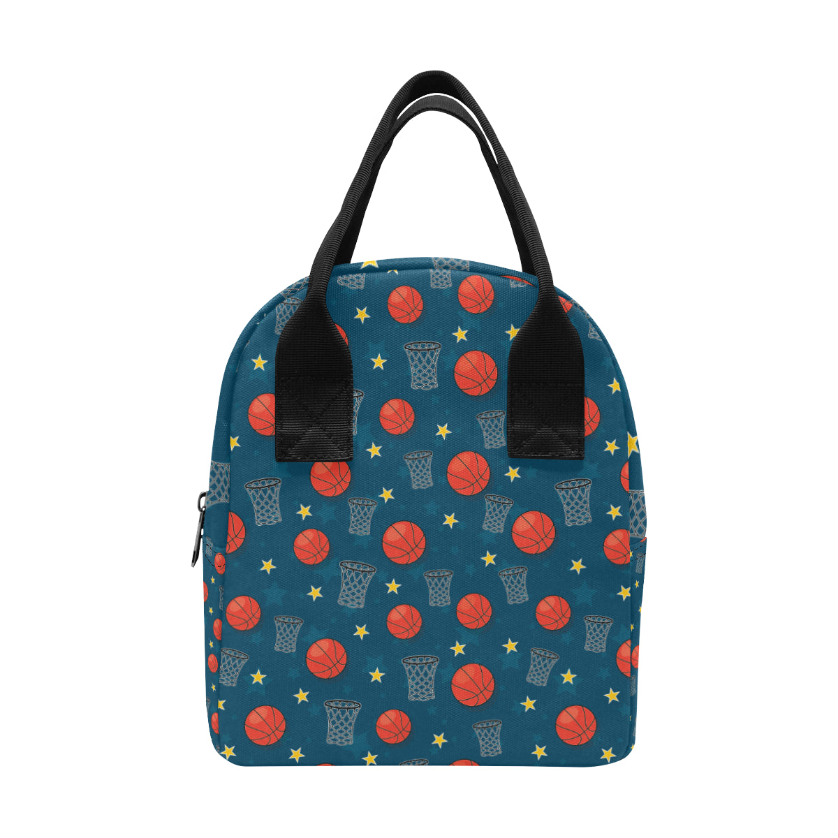 Basketball Classic Print Pattern Insulated Lunch Bag