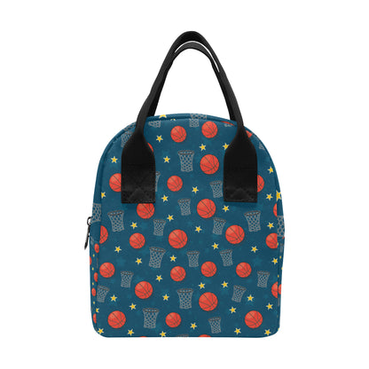 Basketball Classic Print Pattern Insulated Lunch Bag